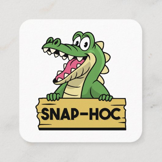 Grappige Alligator Lover en Zoökeeper Krokodil Vierkante Visitekaartje (Achterkant)