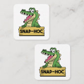 Grappige Alligator Lover en Zoökeeper Krokodil Vierkante Visitekaartje (Voorkant / Achterkant)