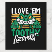 Grappige Alligator Lover en Zoökeeper Krokodil Wijn Etiket (Enkel label)