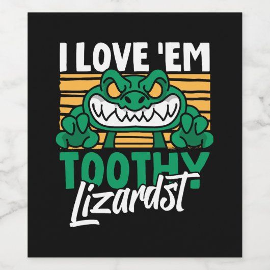 Grappige Alligator Lover en Zoökeeper Krokodil Wijn Etiket (Enkel label)