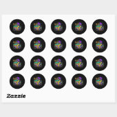 Grappige Alligator Mardi Gras Ronde Sticker (Vel)