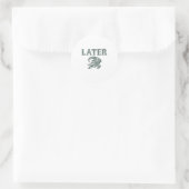 Grappige Alligator Pun Later Gator Ronde Sticker (Tas)