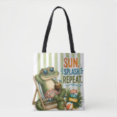 Grappige Alligator Strandtas Tote Bag (Voorkant)