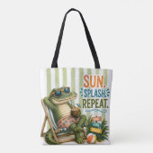 Grappige Alligator Strandtas Tote Bag (Achterkant)