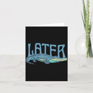 Grappige Alligator Woordspeling Later Gator Kaart