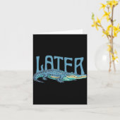 Grappige Alligator Woordspeling Later Gator Kaart (Gele Bloem)