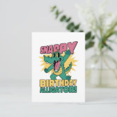 Grappige Alligatorliefhebber en Verjaardag Krokodi Briefkaart (Staand voorkant)