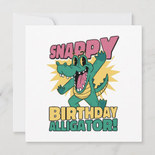 Grappige Alligatorliefhebber en Verjaardag Krokodi Kaart