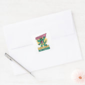 Grappige Alligatorliefhebber en Verjaardag Krokodi Vierkante Sticker (Envelop)