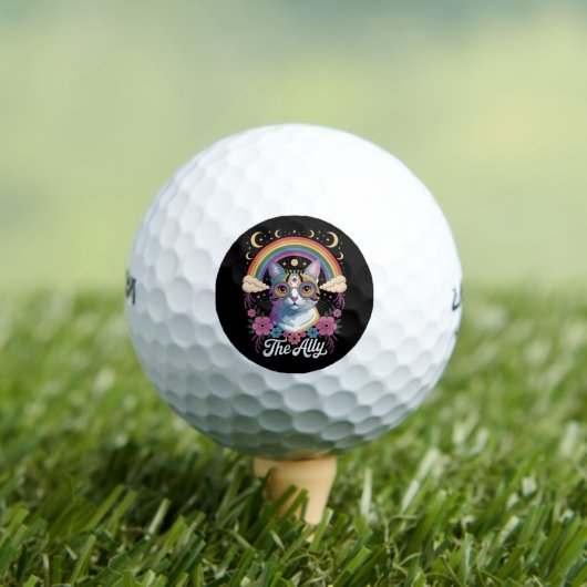 Grappige Ally Ca Pride Zonnebril Gay Pride LGBTQ Golfballen (Insitu Shirt)