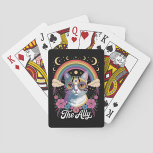 Grappige Ally Ca Pride Zonnebril Gay Pride LGBTQ Pokerkaarten