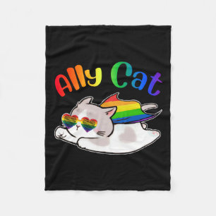 Grappige Ally Cat Purride LGBTQ Gay Pride Maand Vr Fleece Deken