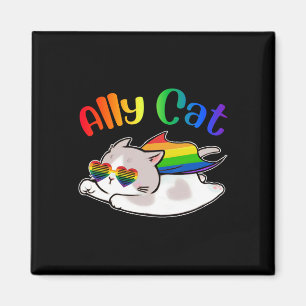 Grappige Ally Cat Purride LGBTQ Gay Pride Maand Vr Magneet