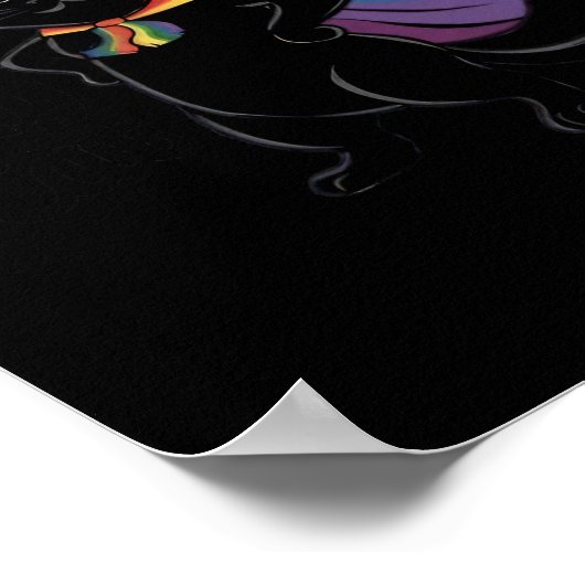 Grappige Ally Kat Regenboog Vlag Gay Pride Maand L Poster (Hoek)