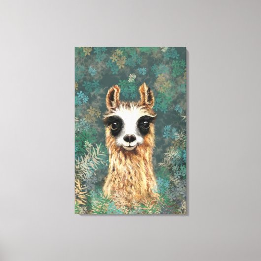 Grappige Alpaca Canvas Print (Voorkant)