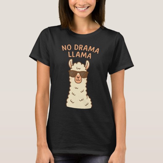 Grappige Alpaca Cartoon Ontwerp Leuke Dierenliefhe T-shirt (Voorkant)