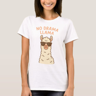Grappige Alpaca Cartoon Ontwerp Leuke Dierenliefhe T-shirt