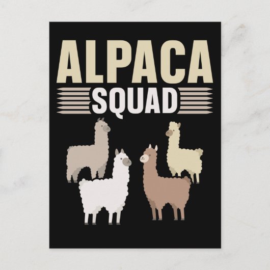 Grappige Alpaca Clan Dierenliefhebber Briefkaart (Voorkant)