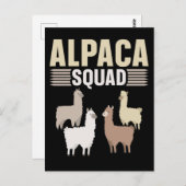 Grappige Alpaca-club dierenvriend Briefkaart (Voorkant / Achterkant)