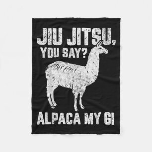Grappige Alpaca Jujitsu Martial Arts Braziliaans J Fleece Deken