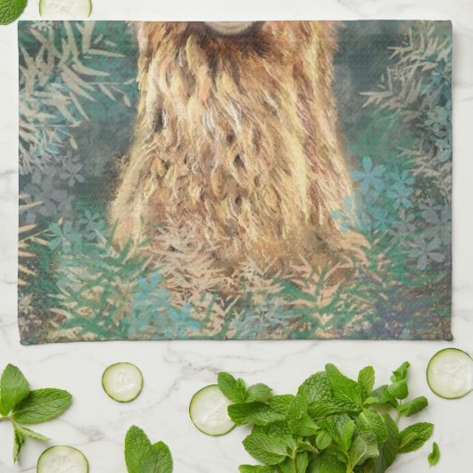 Grappige Alpaca keukenhanddoek (Gevouwen)