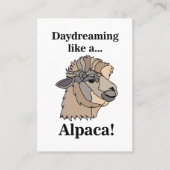 Grappige Alpaca Lama Dier Visitekaartje (Voorkant)