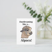 Grappige Alpaca Lama Dier Visitekaartje (Staand voorkant)