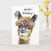 Grappige Alpaca Llama Humor verjaardag Kaart (Gele Bloem)