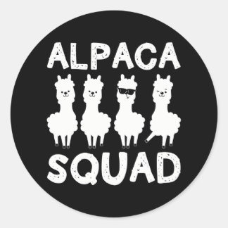 Grappige Alpaca Lover Alpaca Squad Ronde Sticker