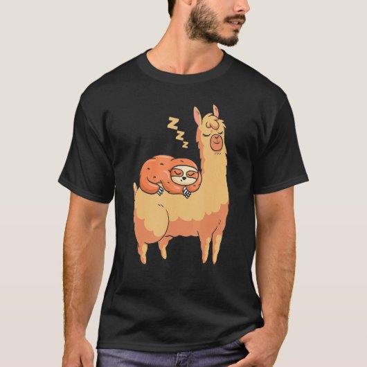 Grappige Alpaca Luiaard T-shirt (Voorkant)