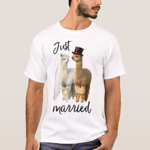 Grappige Alpaca Shirt bruid en bruidegom bruiloft