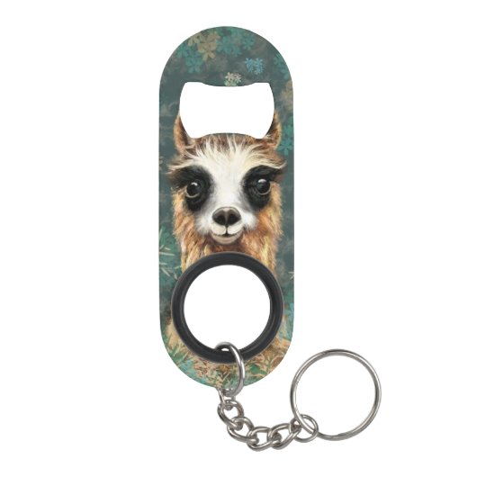Grappige Alpaca Sleutelhanger Flesopener Mini Flessenopener (Achterkant)