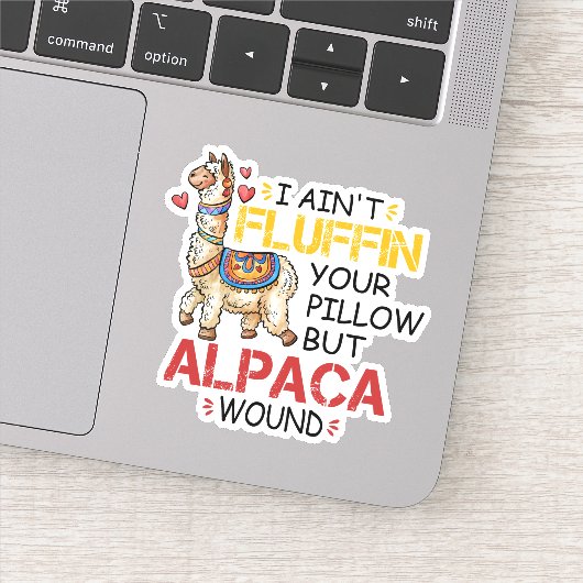 Grappige Alpaca Wond Llama Verpleegkundige Geschen Sticker (Detail)