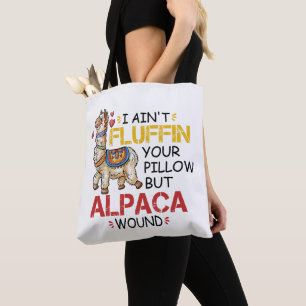 Grappige Alpaca Wond Llama Verpleegkundige Geschen Tote Bag