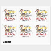 Grappige Alpaca Wond Llama Verpleegkundige Geschen Vierkante Sticker (Vel)