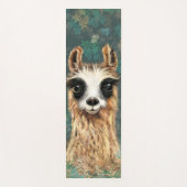 Grappige Alpaca Yoga Mat met Curious Llama (Voorkant)