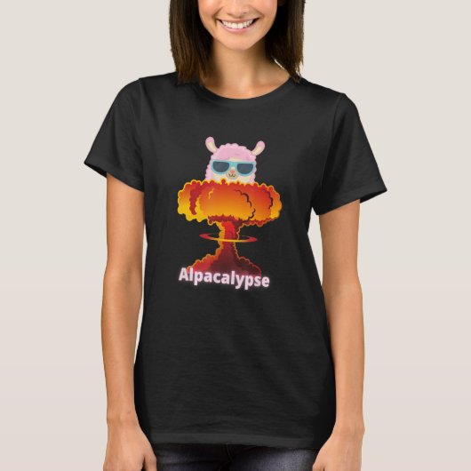 Grappige Alpacalypse Llamageddon Weird Alpaca Llam T-shirt (Voorkant)