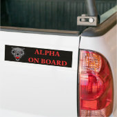 Grappige alpha aan boord meme bumper sticker (Op Truck)