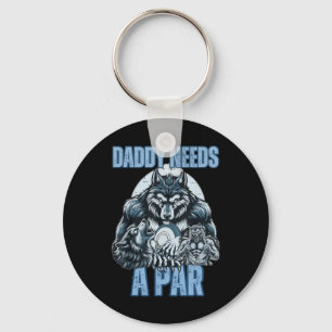 Grappige Alpha Wolf Daddy Needs A Par Meme Cringe  Sleutelhanger