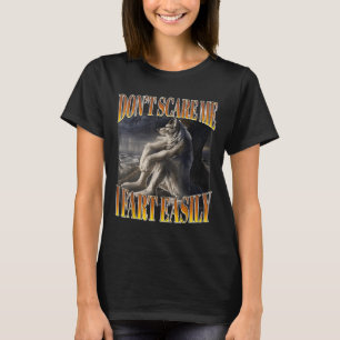 Grappige Alpha Wolf Meme Don't E Me I Fart Gemakke T-shirt