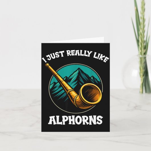Grappige Alphorn  Kaart (Voorkant)