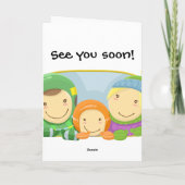 Grappige alpine lift met sportief wenskaart kaart (Achterkant)