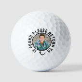 Grappige Als Gevonden Gezichtsfoto Golfballen (Voorkant)