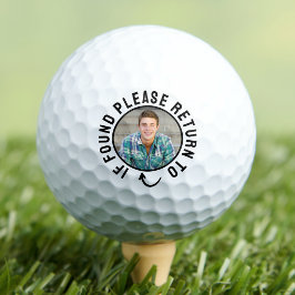 Grappige Als Gevonden Gezichtsfoto Golfballen