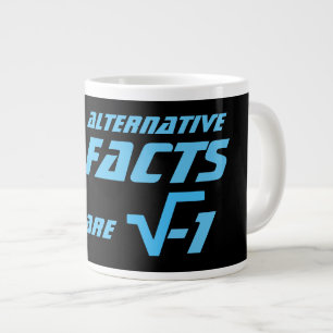 Grappige alternatieve feiten zijn de vierkantswort grote koffiekop