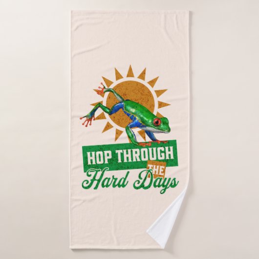 Grappige Amazone Boomkikker Frogcore Positieve Quo Badhanddoek (Badhanddoek)