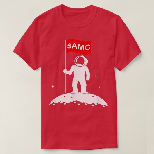 grappige amc stock market space maanastronaut t-shirt (Design voorkant)