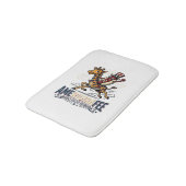Grappige Amerigiraffee Patriottische Giraffe Hot D Badmat (Gekanteld)