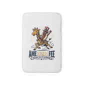 Grappige Amerigiraffee Patriottische Giraffe Hot D Badmat (Voorkant Verticaal)