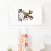 Grappige Amerigiraffee Patriottische Giraffe Hot D Spandoek (Insitu)